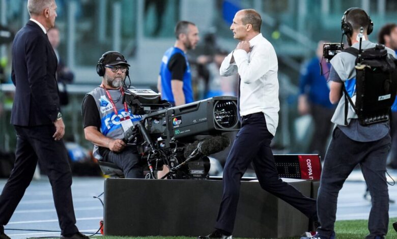 Max Allegri durante la finale di Coppa Italia (Photo by Giuseppe Maffia/IPA Sport via IPA agency